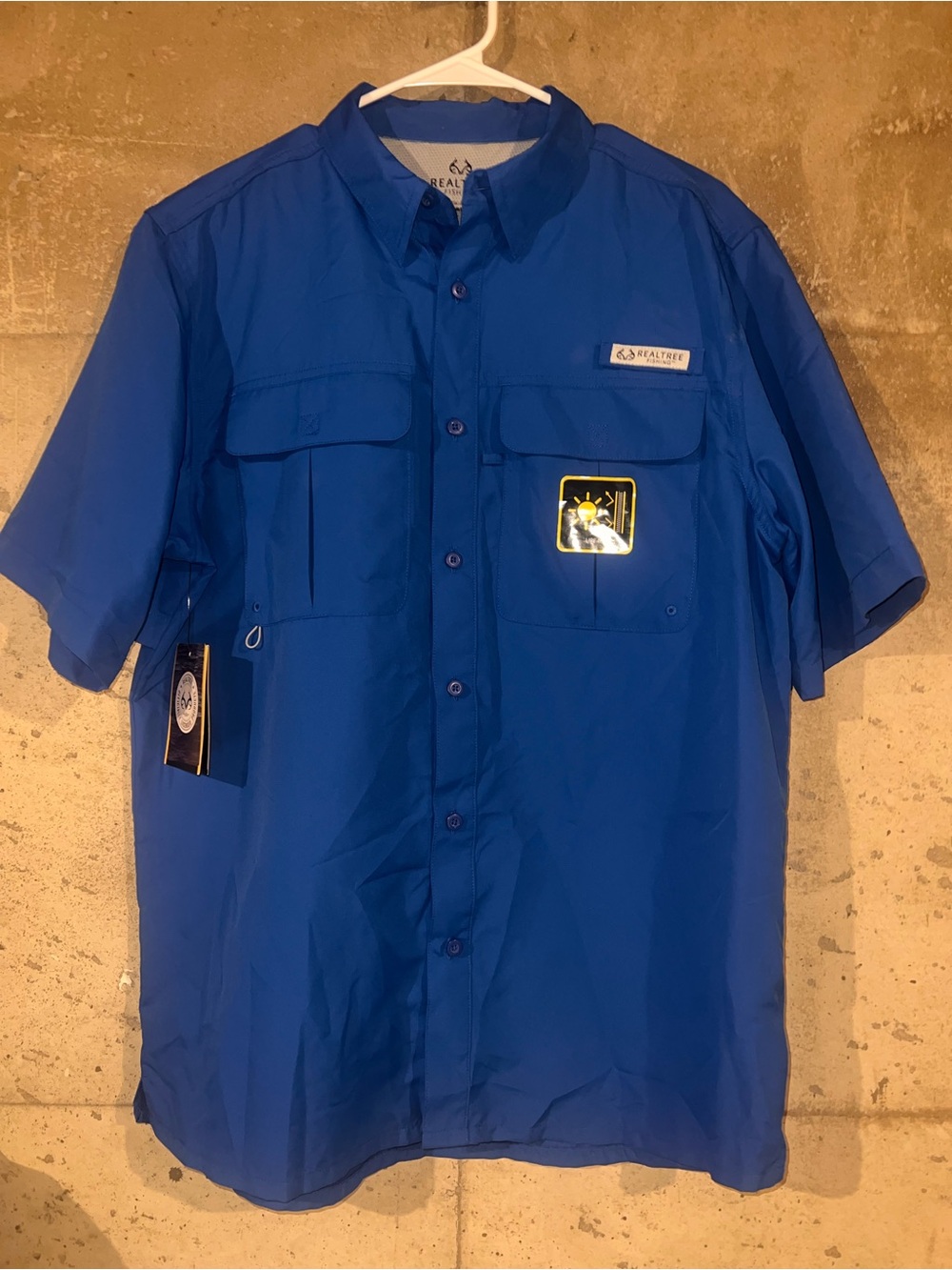 Realtree Men's Short-Sleeve Casual Button-Down Shirt - Blue